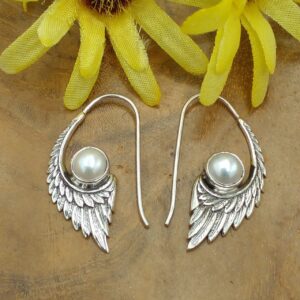 Anting Perak Sayap Mutiara E1107 - Gambar 3