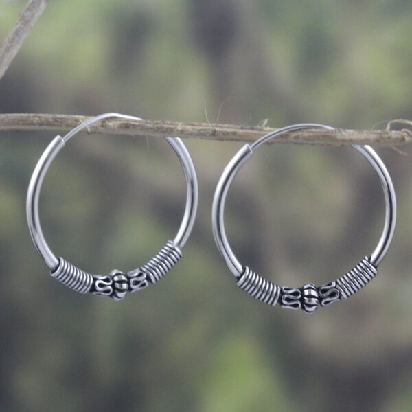 Anting Perak Hoop Ball E1245