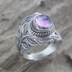 Cincin Perak Daun Permata R300 - Gambar 2
