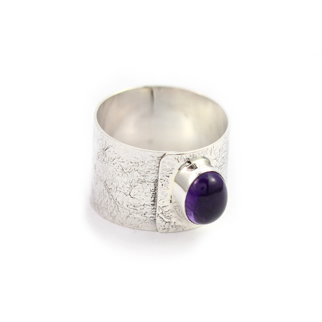 Cincin Perak Plain Permata R345 - Gambar 2