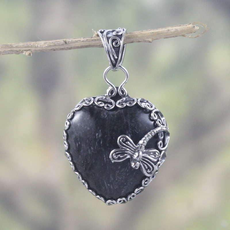 Liontin Perak Love Capung P608 - Gambar 2