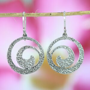 Anting Perak Hammer Spiral E774 - Gambar 2