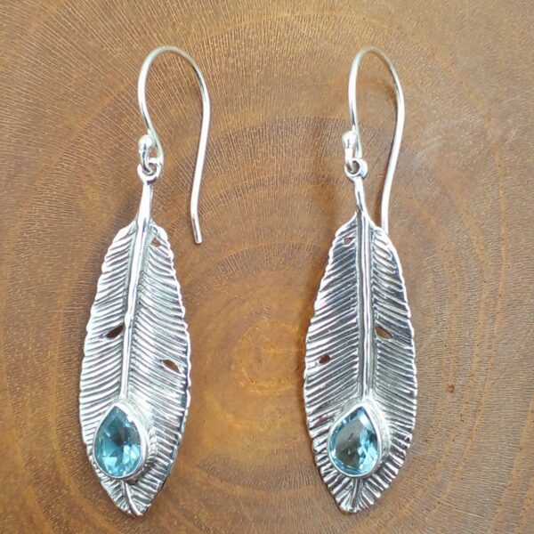Anting Perak Daun Permata E847