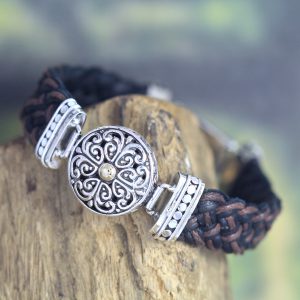 Gelang Perak Bun Leather Jalin B215 - Gambar 7