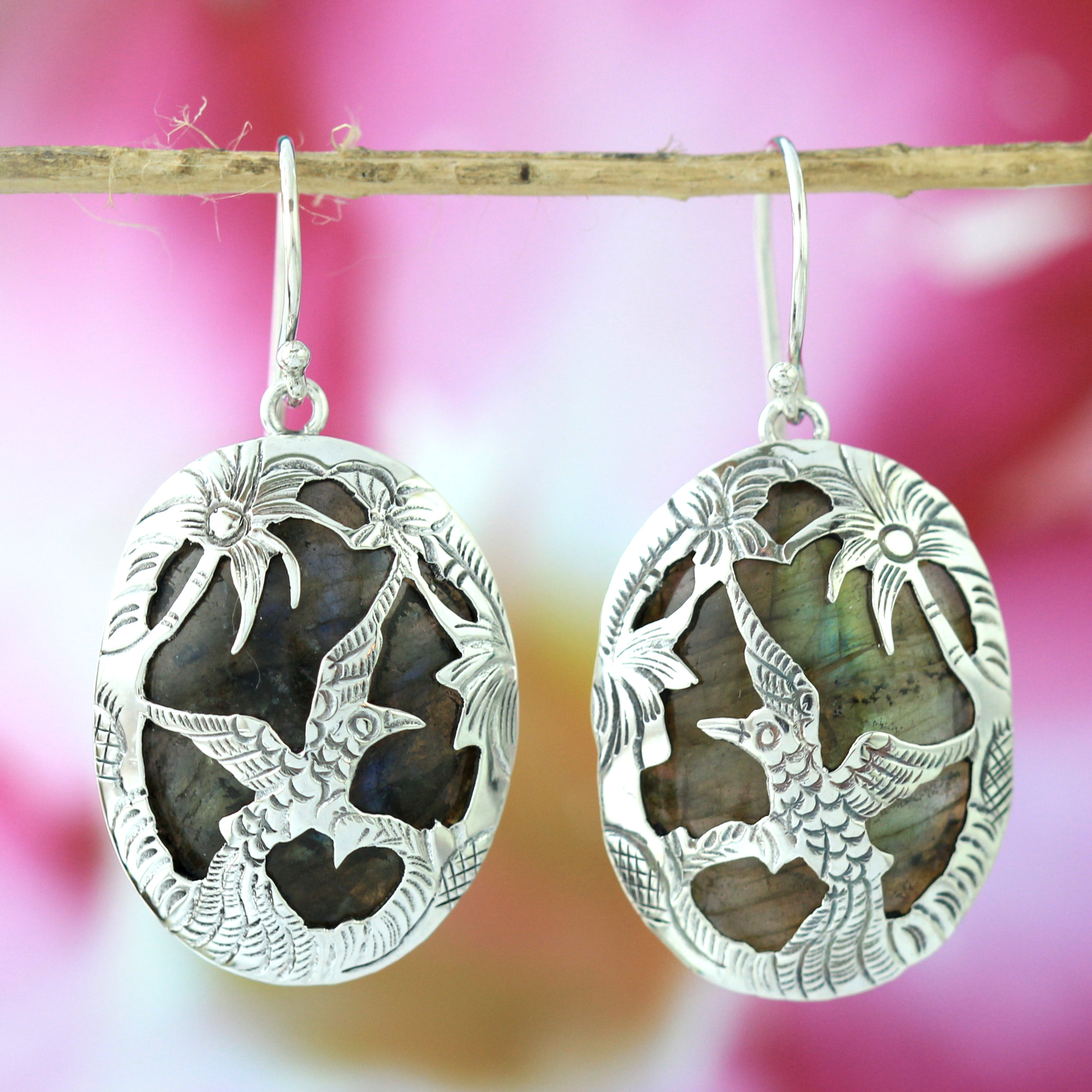 Anting Perak Tatah Rajawali E1255 - Gambar 2