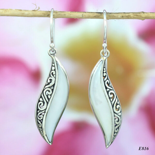 Anting Perak Abalone Bun E816