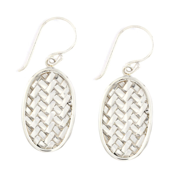 Anting Perak Tikar Oval E958