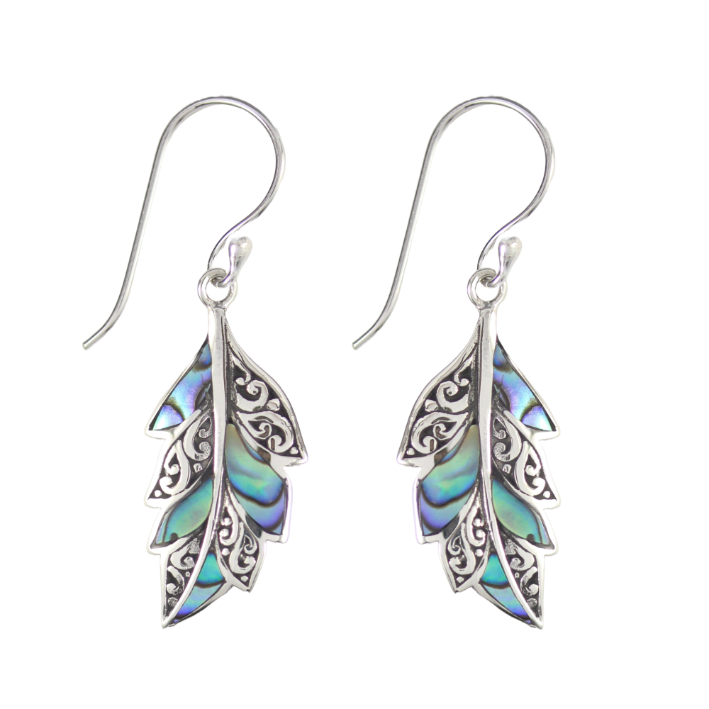Anting Perak Daun Coral E967 - Gambar 1