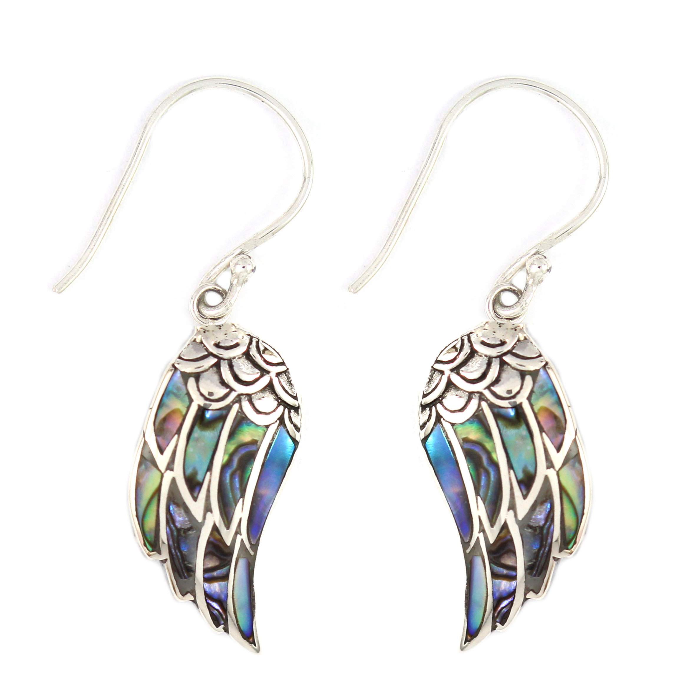 Anting Perak Abalone Sayap E966 - Gambar 1
