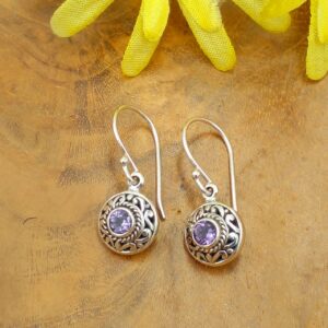 Anting Perak Bali Permata