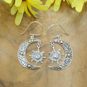 Anting Perak Bali Permata