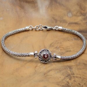 Gelang Rantai Permata Perak Asli Bali B701 - Gambar 4