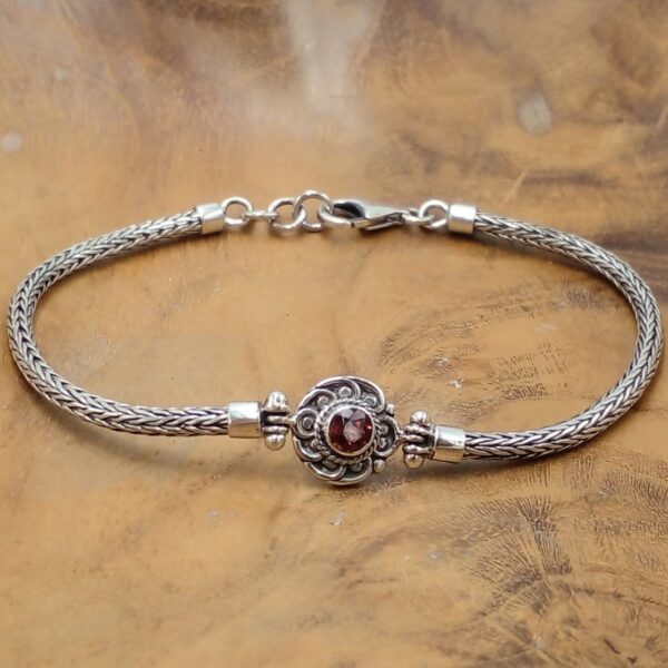 Gelang Rantai Permata Perak Asli Bali B701