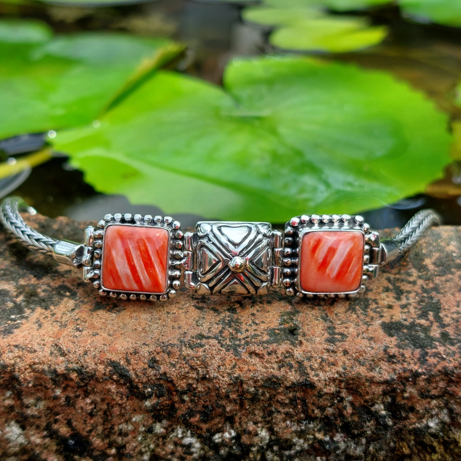 Gelang Perak Spiny Oyster B706 - Gambar 3