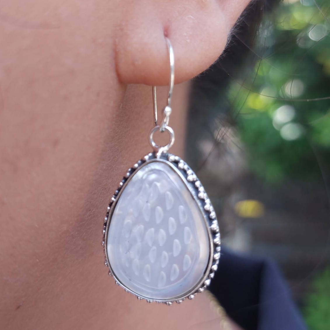 Anting Perak Kerang Tetes Unik E1607 - Gambar 8
