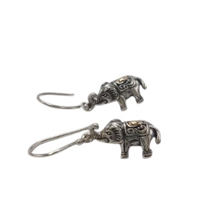 Anting Gajah Perak Asli Ukiran Bali E1617