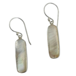 Anting Perak Kerang Oval Panjang E1865 - Gambar 3