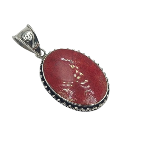 Liontin Perak Asli Kerang Oval P897