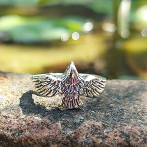 Cincin Elang Perak Asli R726 - Gambar 2