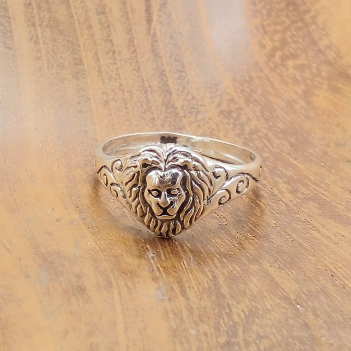 Cincin Kepala Singa Perak Asli R775 - Gambar 3