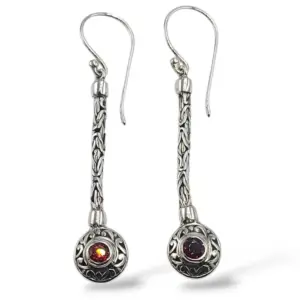 Anting Gantung Wanita Motif Rantai dengan Permata E1670 - Gambar 3