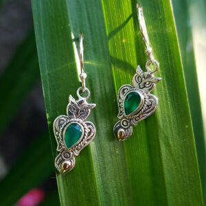 Anting Perak Burung Hantu Permata E1835 - Gambar 6