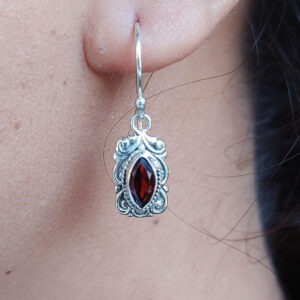 Anting Perak Rectangle Permata Markis E1836 - Gambar 7