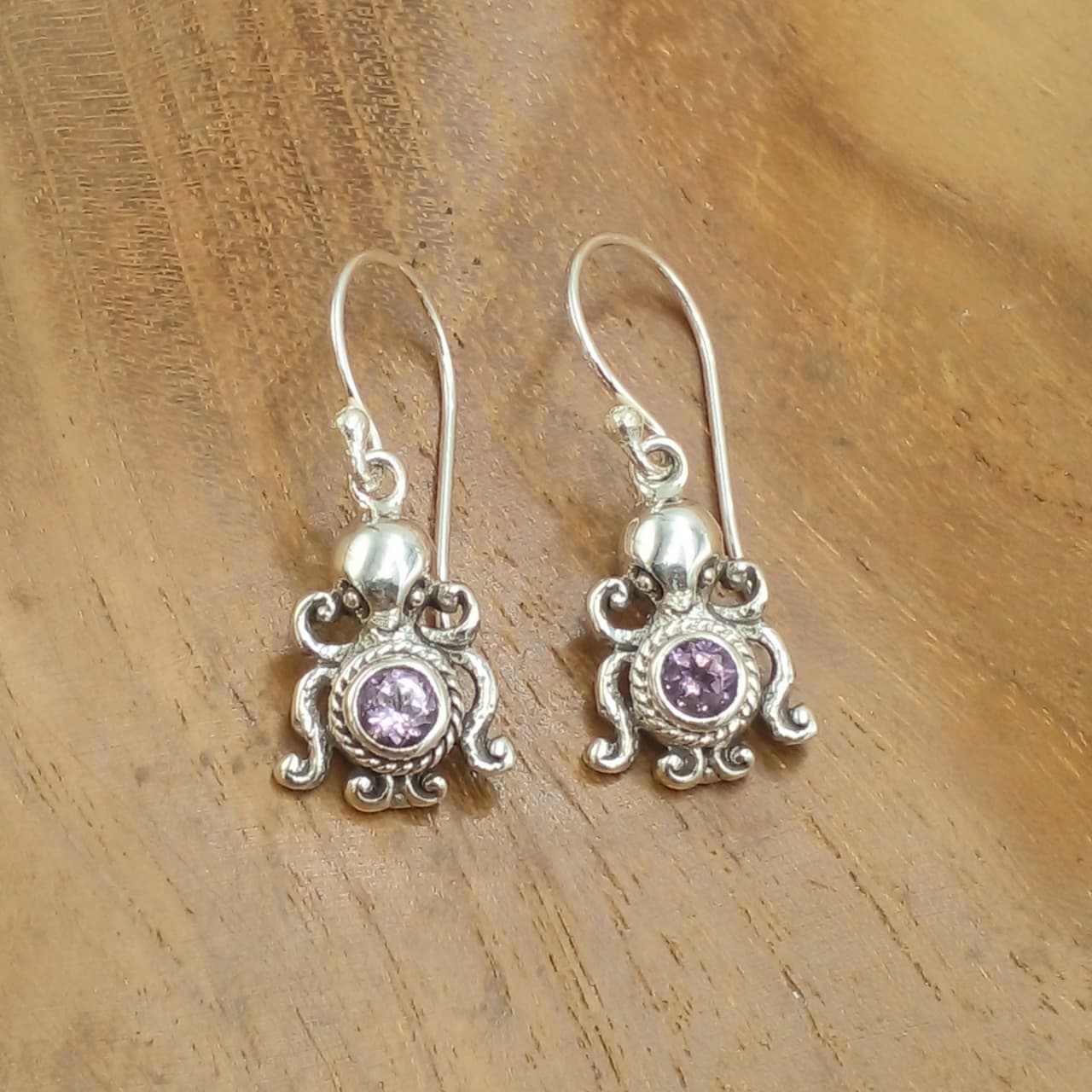 Anting Perak Gurita Permata E1881 - Gambar 2