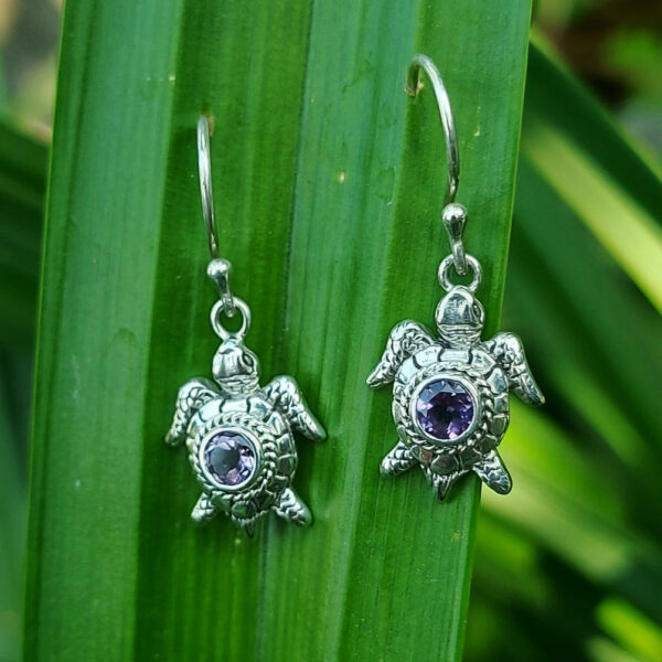 Anting Perak Penyu Permata E1882