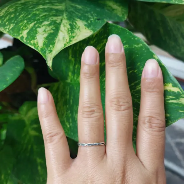 Cincin Perak Anyaman Minimalis R691