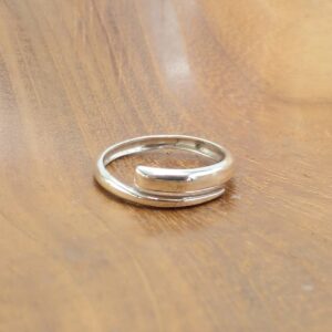 Cincin Perak Lilit Plain R694 - Gambar 3