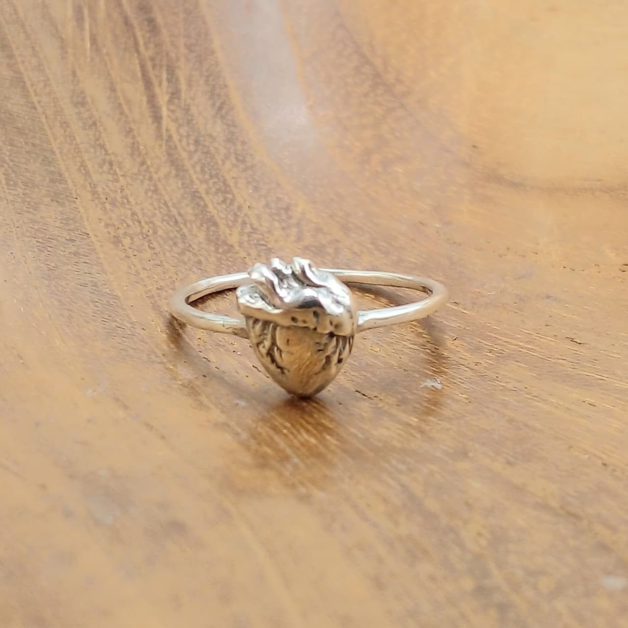 Cincin Perak Motif Jantung R695 - Gambar 3