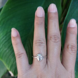 Cincin Perak Motif Jantung R695 - Gambar 5