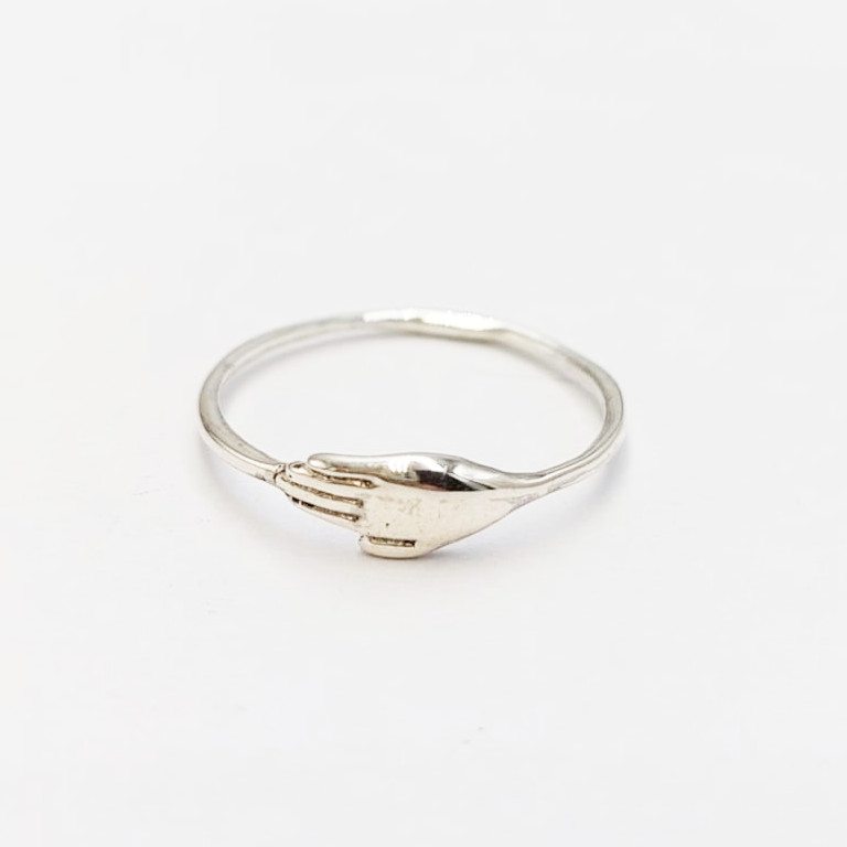 Cincin Perak Motif Tangan R696 - Gambar 2