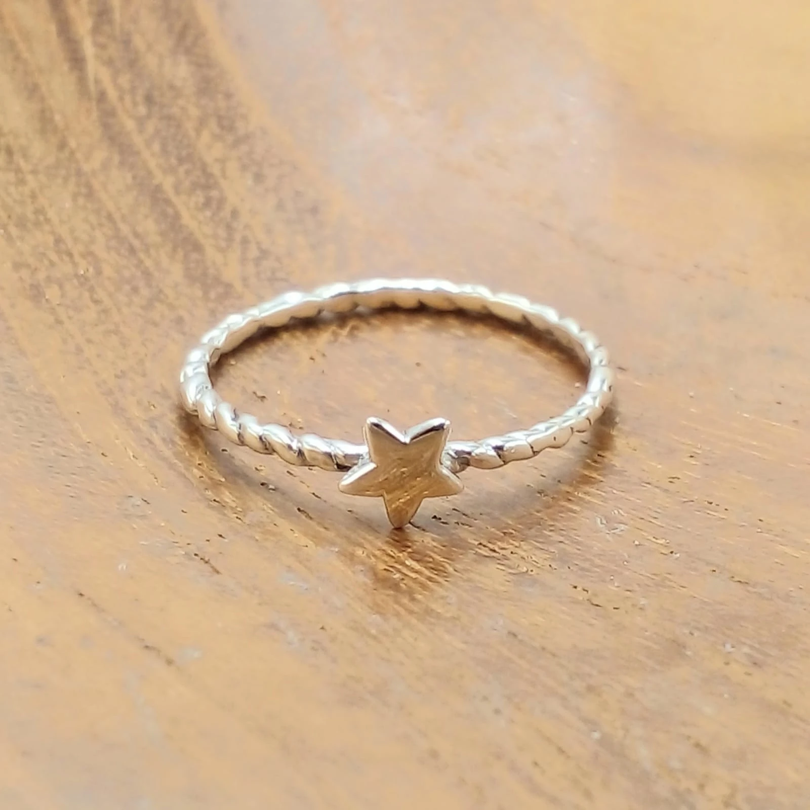 Cincin Simple Wanita Perak 925 Bintang R771 - Gambar 3